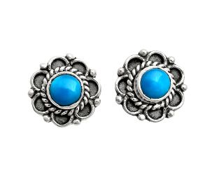 Sleeping Beauty Turquoise Stud Earrings EXE01840 E-1121, 5x5 mm