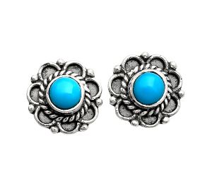 Sleeping Beauty Turquoise Stud Earrings EXE01842 E-1121, 5x5 mm