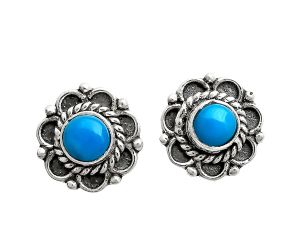 Sleeping Beauty Turquoise Stud Earrings EXE01843 E-1121, 5x5 mm