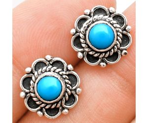 Sleeping Beauty Turquoise Stud Earrings EXE01845 E-1121, 5x5 mm