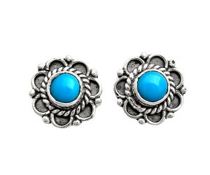 Sleeping Beauty Turquoise Stud Earrings EXE01845 E-1121, 5x5 mm