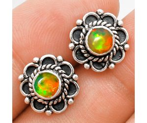 Ethiopian Opal Stud Earrings EXE01847 E-1121, 5x5 mm