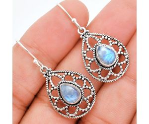 Rainbow Moonstone Earrings EXE01886 E-1251, 6x8 mm