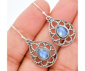 Rainbow Moonstone Earrings EXE01889 E-1251, 6x8 mm