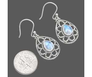 Rainbow Moonstone Earrings EXE01889 E-1251, 6x8 mm