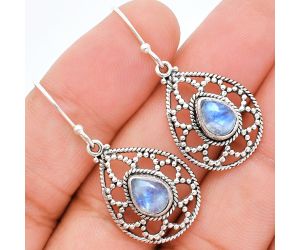 Rainbow Moonstone Earrings EXE01890 E-1251, 6x8 mm