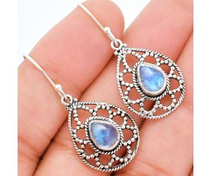 Rainbow Moonstone Earrings EXE01891 E-1251, 6x8 mm