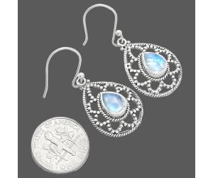 Rainbow Moonstone Earrings EXE01891 E-1251, 6x8 mm