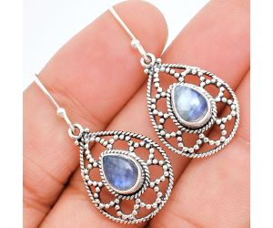 Rainbow Moonstone Earrings EXE01893 E-1251, 6x8 mm