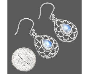 Rainbow Moonstone Earrings EXE01893 E-1251, 6x8 mm