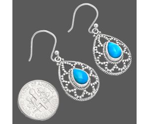 Sleeping Beauty Turquoise Earrings EXE01895 E-1251, 6x8 mm