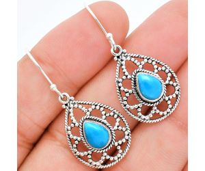 Sleeping Beauty Turquoise Earrings EXE01907 E-1251, 6x8 mm