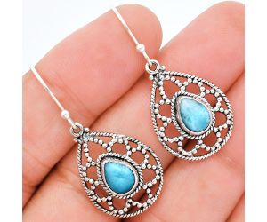 Larimar (Dominican Republic) Earrings EXE01912 E-1251, 6x8 mm