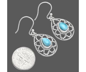 Larimar (Dominican Republic) Earrings EXE01913 E-1251, 6x8 mm