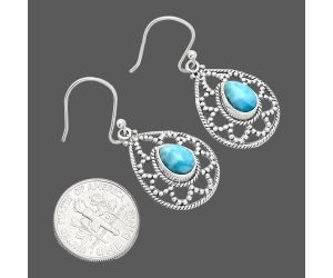 Larimar (Dominican Republic) Earrings EXE01915 E-1251, 6x8 mm