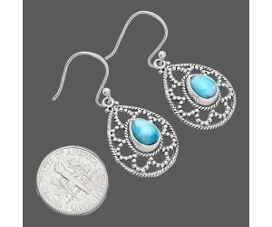 Larimar (Dominican Republic) Earrings EXE01917 E-1251, 6x8 mm