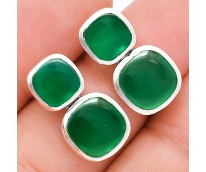 Green Onyx Earrings EXE01918 E-1252, 9x9 mm