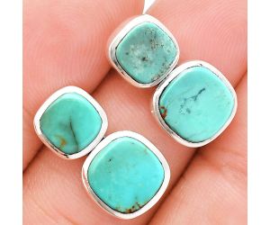 Natural Rare Turquoise Nevada Aztec Mt Earrings EXE01969 E-1252, 9x9 mm