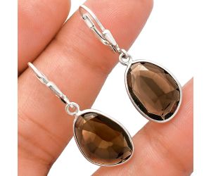 Smoky Quartz Earrings EXE02097 E-1254, 11x16 mm