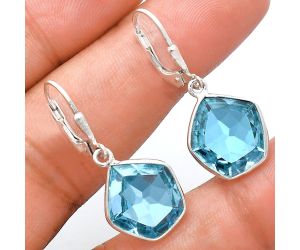 Sky Blue Topaz Earrings EXE02131 E-1254, 13x14 mm