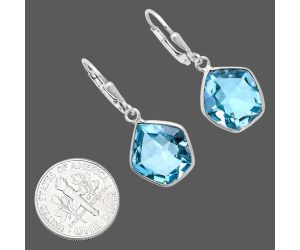 Sky Blue Topaz Earrings EXE02131 E-1254, 13x14 mm