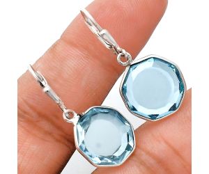 Sky Blue Topaz Earrings EXE02138 E-1254, 14x14 mm