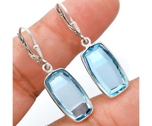 Sky Blue Topaz Earrings EXE02141 E-1254, 9x17 mm