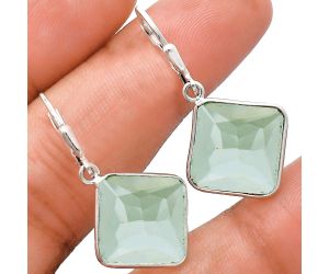 Prasiolite (Green Amethyst) Earrings EXE02144 E-1254, 13x13 mm