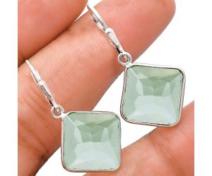 Prasiolite (Green Amethyst) Earrings EXE02147 E-1254, 13x13 mm