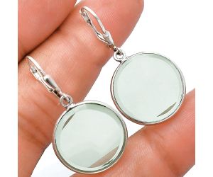 Prasiolite (Green Amethyst) Earrings EXE02149 E-1254, 18x18 mm