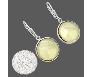 Lemon Quartz Earrings EXE02163 E-1254, 16x16 mm