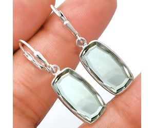 Prasiolite (Green Amethyst) Earrings EXE02165 E-1254, 9x17 mm