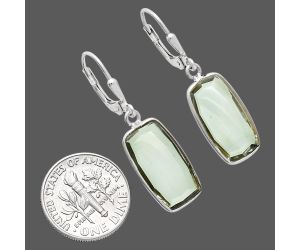 Prasiolite (Green Amethyst) Earrings EXE02165 E-1254, 9x17 mm