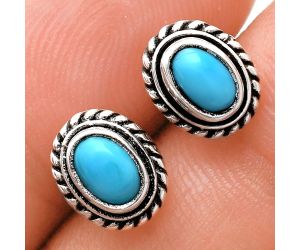 Stud - Sleeping Beauty Turquoise Earrings EXE02201 E-1245, 6x4 mm