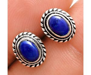 Stud - Lapis Lazuli Earrings EXE02224 E-1245, 6x4 mm