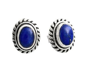 Stud - Lapis Lazuli Earrings EXE02231 E-1245, 6x4 mm