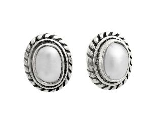 Stud - Natural Fresh Water Pearl Earrings EXE02235 E-1245, 6x4 mm