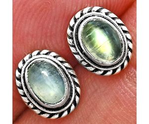 Stud - Rainbow Moonstone Earrings EXE02255 E-1245, 6x4 mm