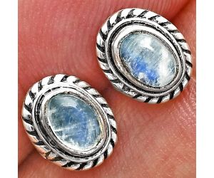 Stud - Rainbow Moonstone Earrings EXE02259 E-1245, 6x4 mm