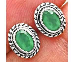 Stud - Green Onyx Earrings EXE02263 E-1245, 6x4 mm