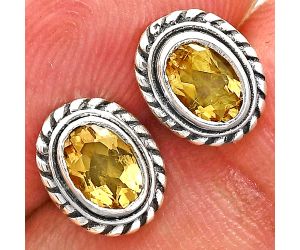 Stud - Citrine Earrings EXE02281 E-1245, 6x4 mm