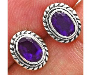 Stud - Amethyst Earrings EXE02299 E-1245, 6x4 mm