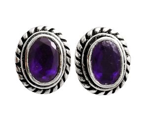 Stud - Amethyst Earrings EXE02299 E-1245, 6x4 mm