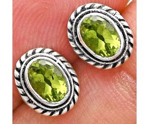 Stud - Peridot Earrings EXE02319 E-1245, 6x4 mm