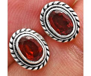 Stud - Hessonite Garnet Earrings EXE02334 E-1245, 6x4 mm