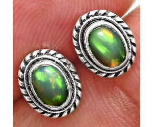 Stud - Ethiopian Opal Earrings EXE02352 E-1245, 6x4 mm