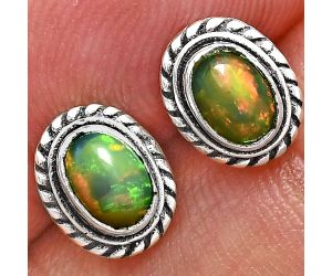 Stud - Ethiopian Opal Earrings EXE02353 E-1245, 6x4 mm