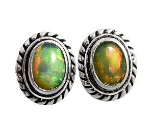 Stud - Ethiopian Opal Earrings EXE02353 E-1245, 6x4 mm