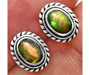 Stud - Ethiopian Opal Earrings EXE02354 E-1245, 6x4 mm