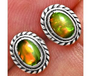 Stud - Ethiopian Opal Earrings EXE02355 E-1245, 6x4 mm